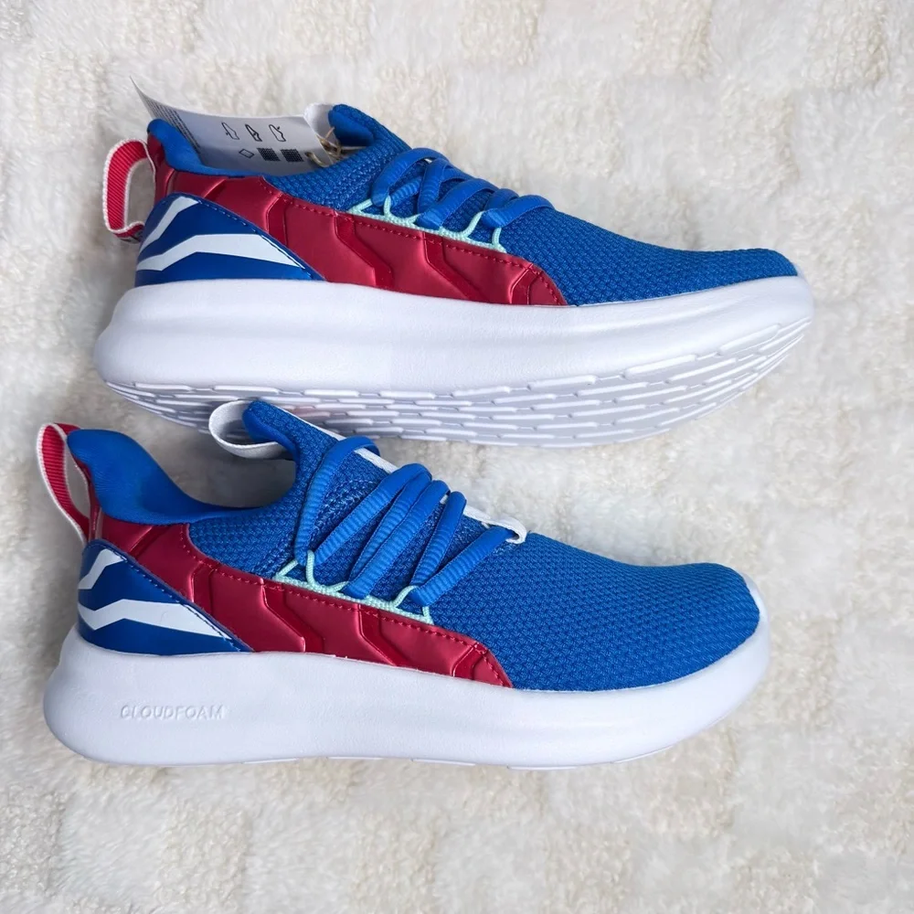 ADIDAS MARVEL CAPTAIN AMERICA LITE RACER ADAPT 7.0 SHOES KIDS Size 2